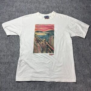 Vintage Kiwi Art The Scream T-Shirt White  1996 Edvard Munch Parody